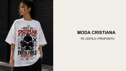 Moda cristiana actual con camiseta Faith Fuels de Vístete de Fe