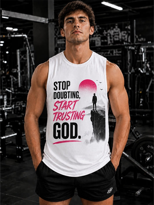 Camiseta de tirantes cristiana Confía en Dios Tirantes de Vístete de Fe